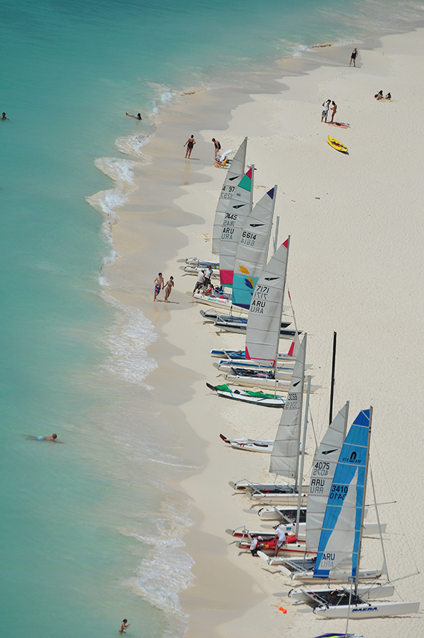  Beach Cat and Sunfish fleet during a break in the 2011 edition