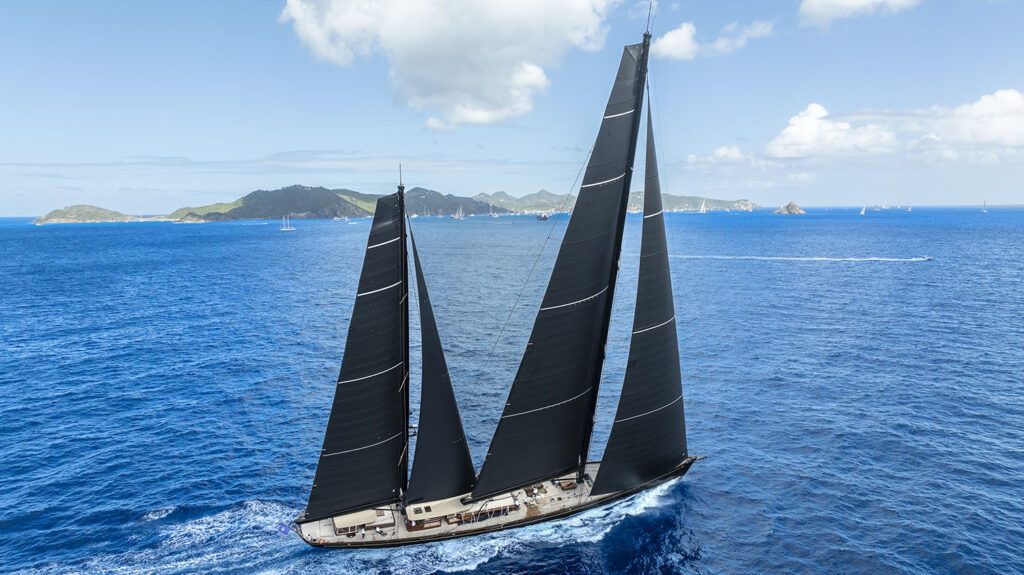 Photograph of the yacht Maximus © 2026 Michael Kurtz and Gianfranco Forza.
